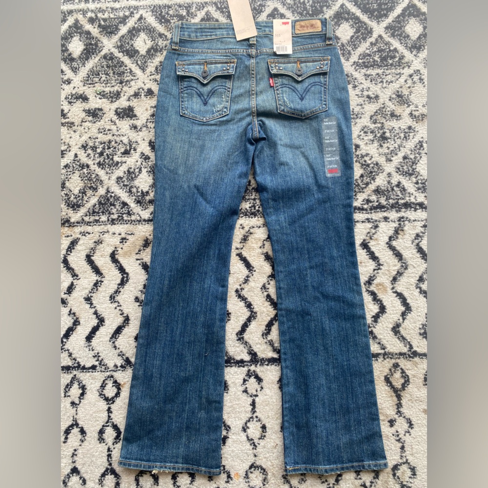 Classic Women's Blue Bootcut Jeans 515 Size 2P/M NWT Levi’s - Picture 6 of 8